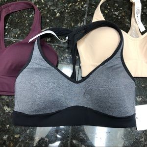 3 speed up lululemon bras size 6 new.